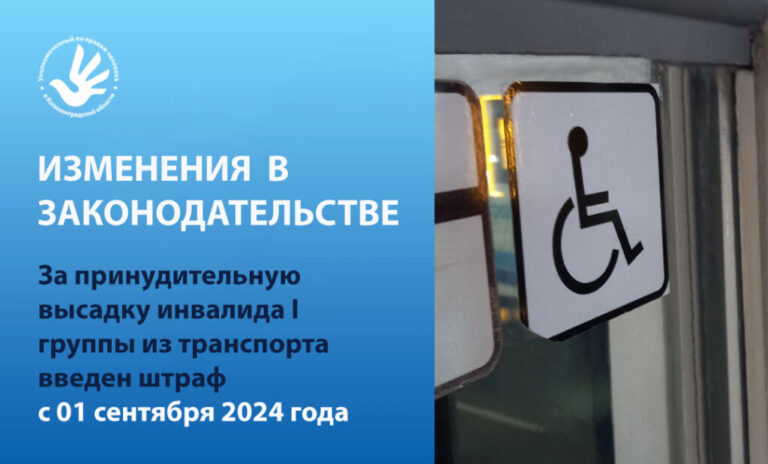 Введена административная ответственность за принудительную высадку из транспорта инвалида I группы